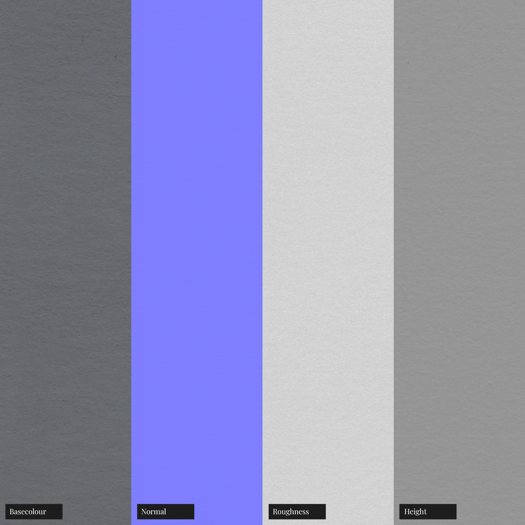 Handmade Slate Grey Pulp Paper PBR Texture - Example Scene Visualization | Superellipse