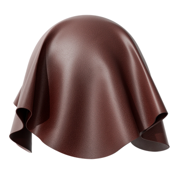 Mycelium Leather Cork Grain Oxblood PBR Texture - Sphere Swatch Preview | Superellipse