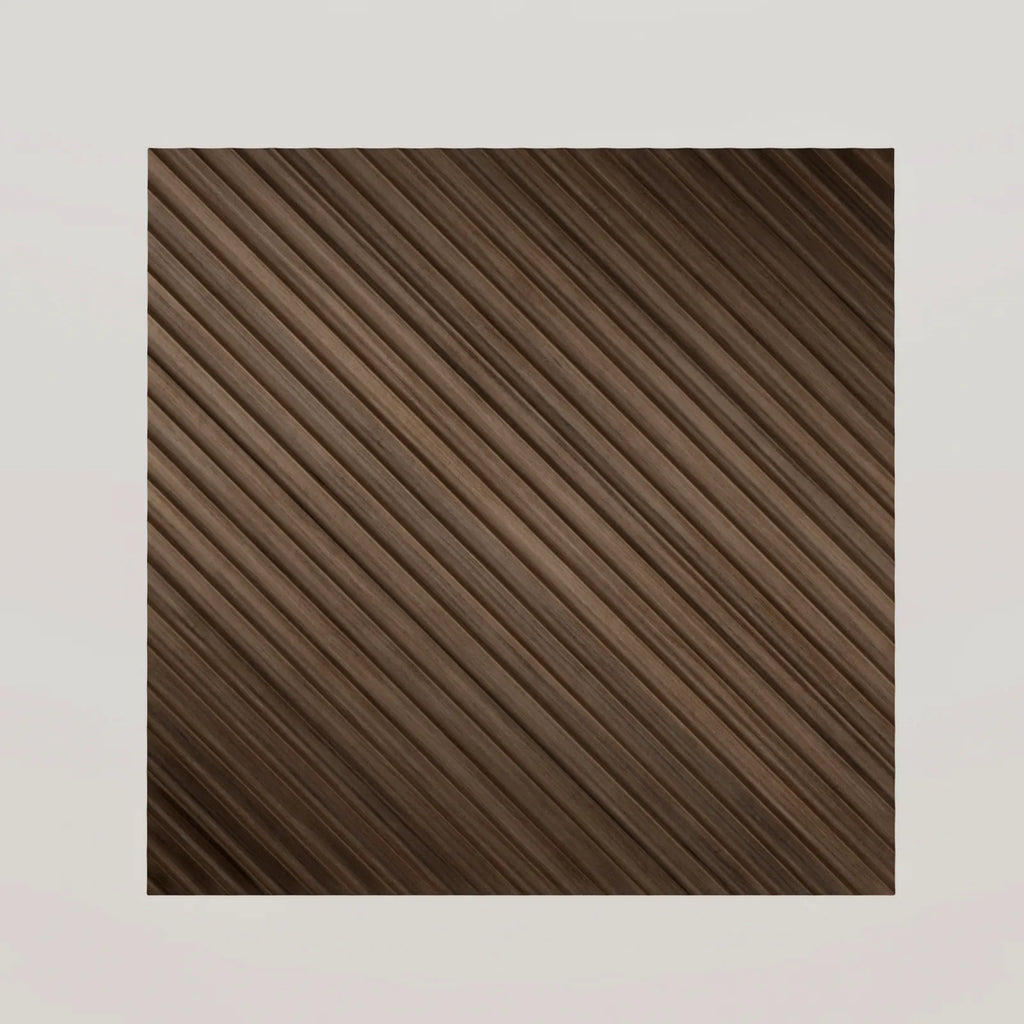 Milled Walnut Wood Concave Fluting PBR Texture - Example Scene Visualization | Superellipse