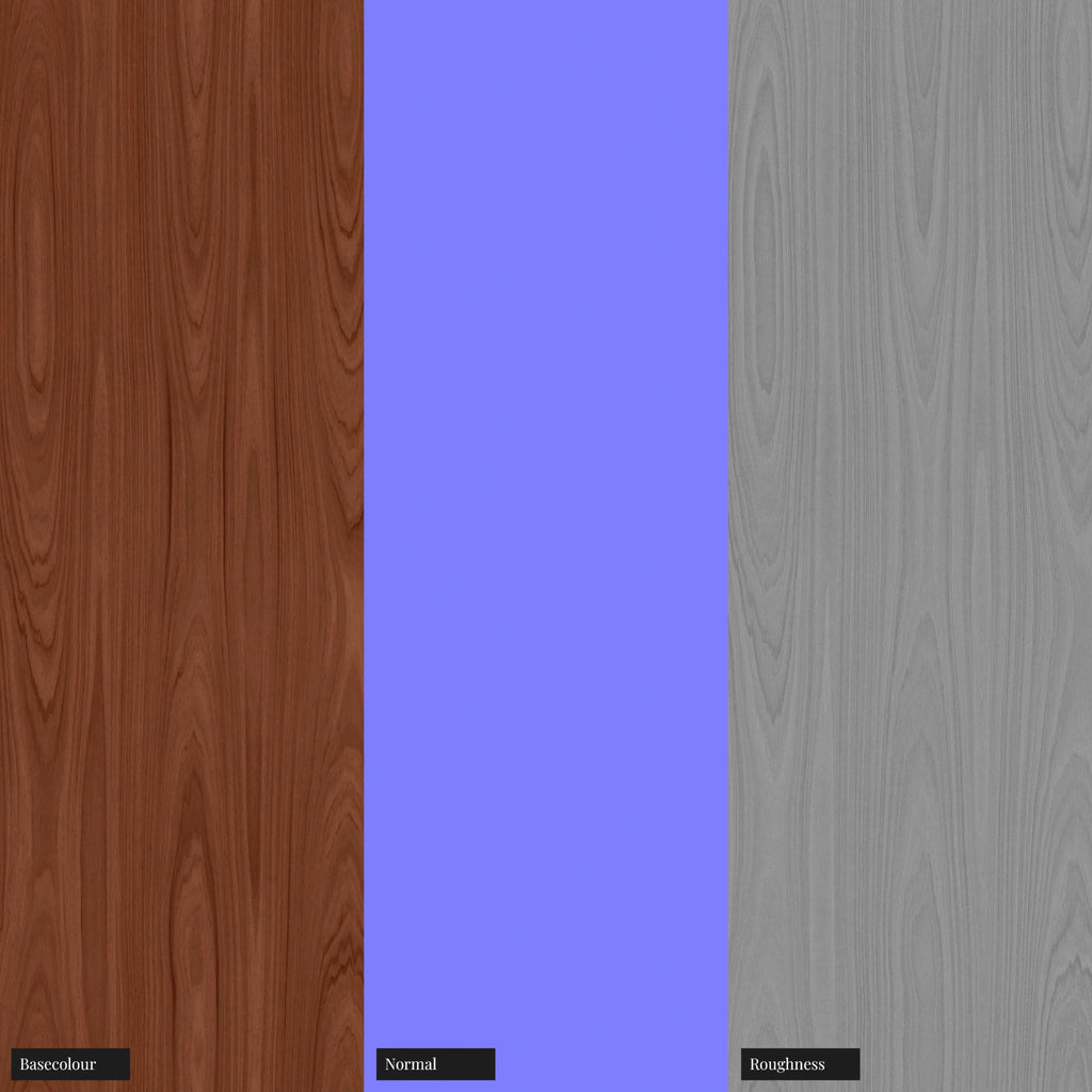 Australian Red Mahogany Crown Cut Veneer Wood PBR Texture - Example Scene Visualization | Superellipse