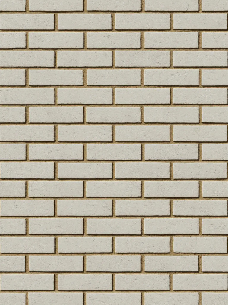 Porcelain White Smooth Running Bond Brick PBR Texture - Example Scene Visualization | Superellipse