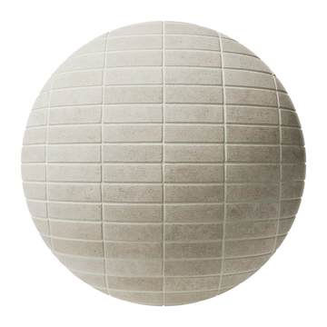 Palebrook Smooth Stack Bond Architectural Brick PBR Texture - Sphere Swatch Preview | Superellipse