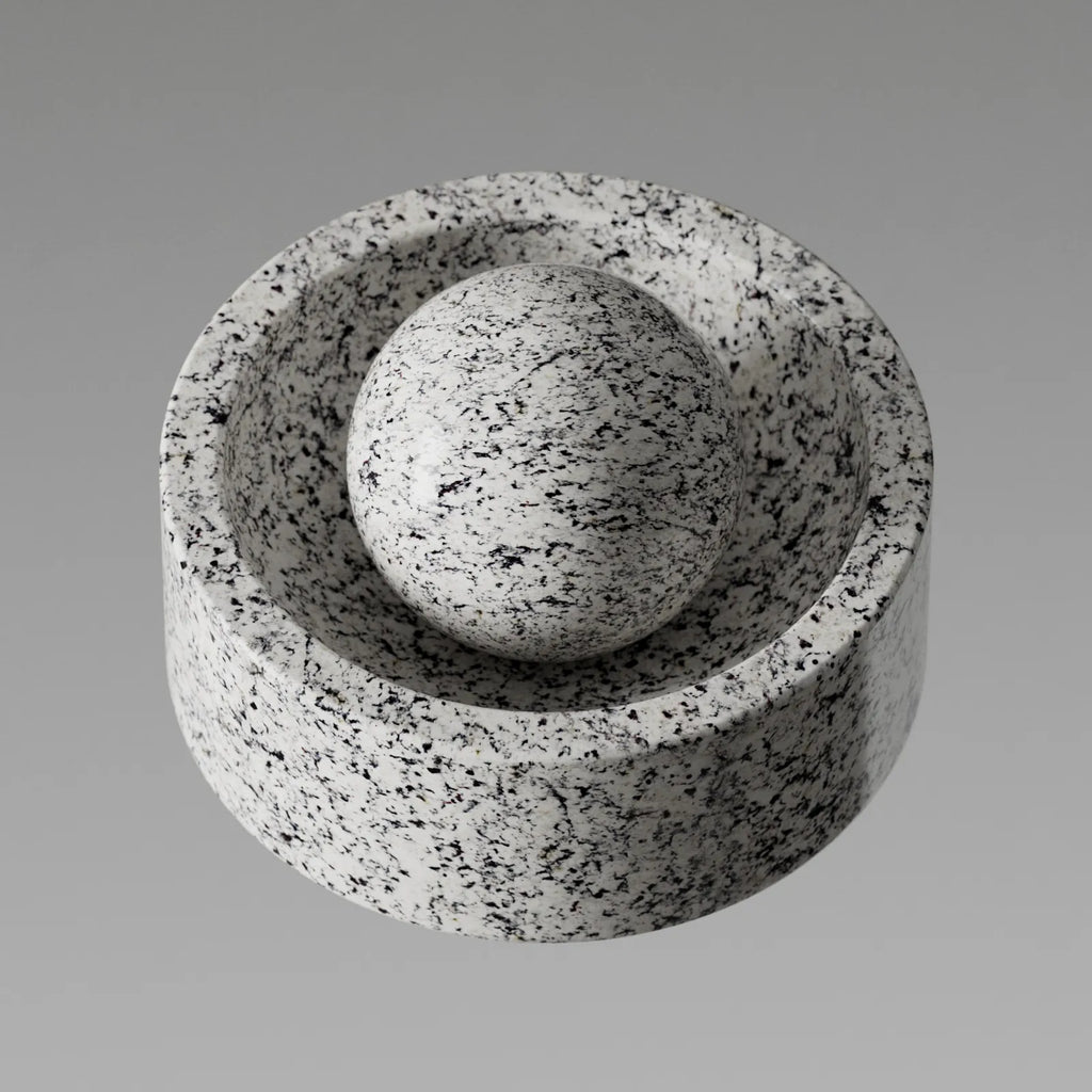 Blanco Perla Polished White Granite Slab PBR Texture - Example Scene Visualization | Superellipse