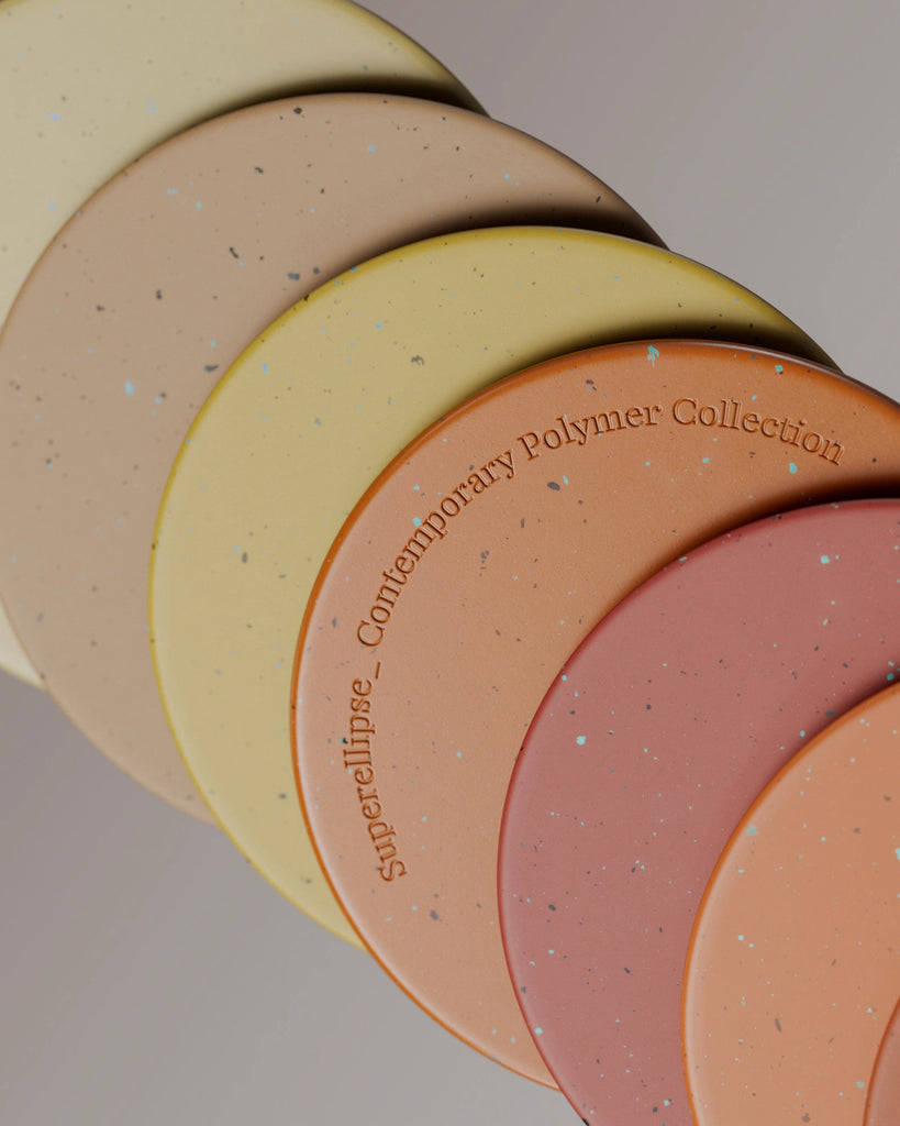 Burnt Sienna Terrazzo Plastic Small PBR Texture - Example Scene Visualization | Superellipse