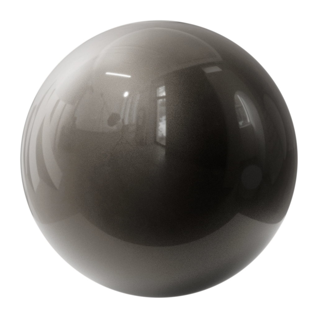 Arabica Brown Metallic Gloss Paint PBR Texture - Sphere Swatch Preview | Superellipse