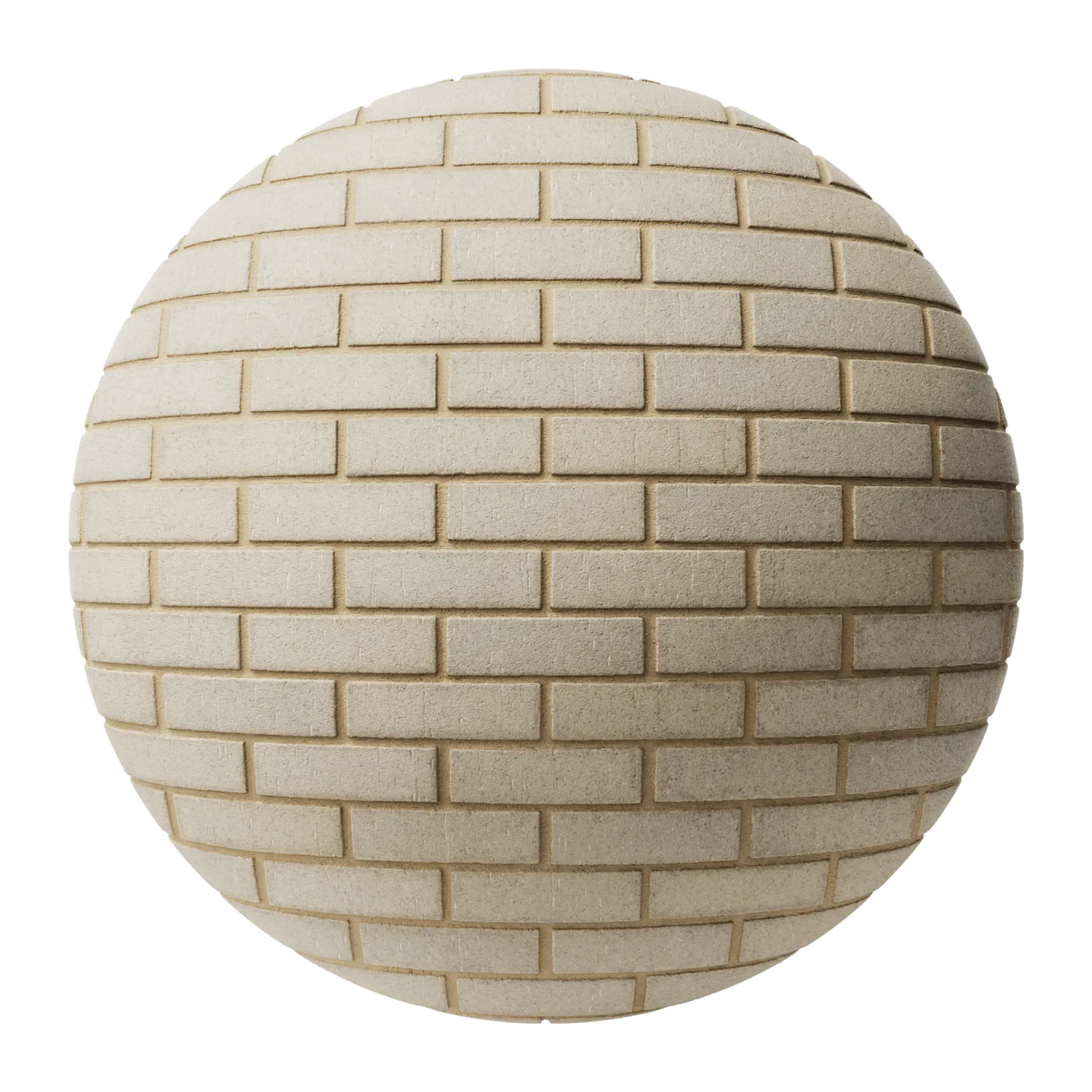 Windermere Grey Dragfaced Brick Running Bond PBR Texture - Sphere Swatch Preview | Superellipse