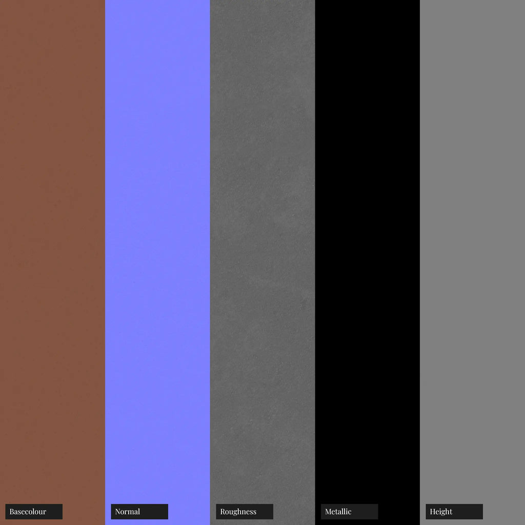 Siena Aniline Fine Grain Leather PBR Texture - Example Scene Visualization | Superellipse