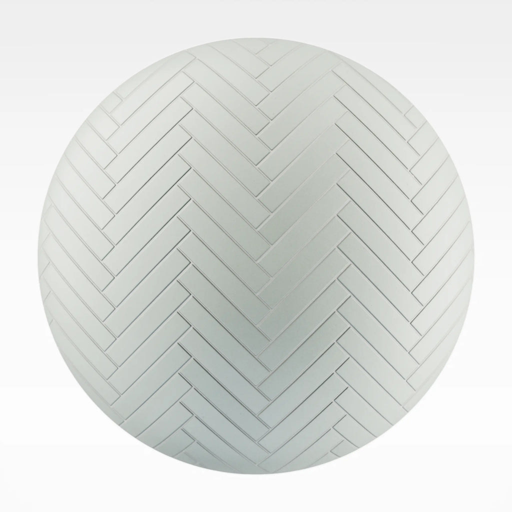 Herringbone Matte Summer Teal Tile PBR Texture - Sphere Swatch Preview | Superellipse