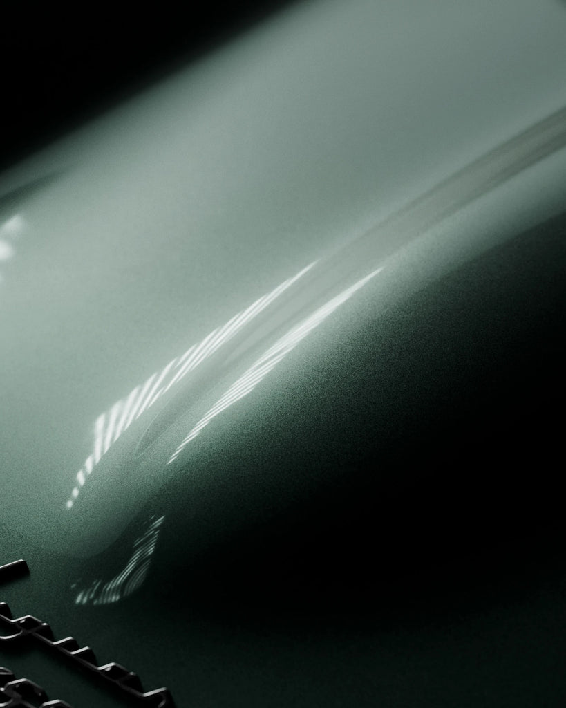 Verdant Green Metallic Gloss Paint PBR Texture - Example Scene Visualization | Superellipse