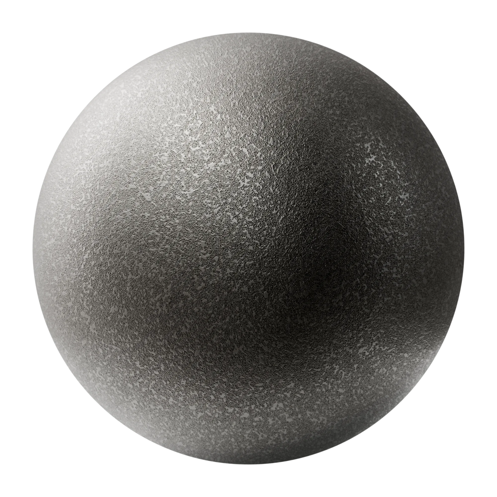 Industrial Cast Iron Metal PBR Texture - Sphere Swatch Preview | Superellipse