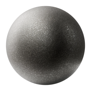 Industrial Cast Iron Metal PBR Texture - Sphere Swatch Preview | Superellipse