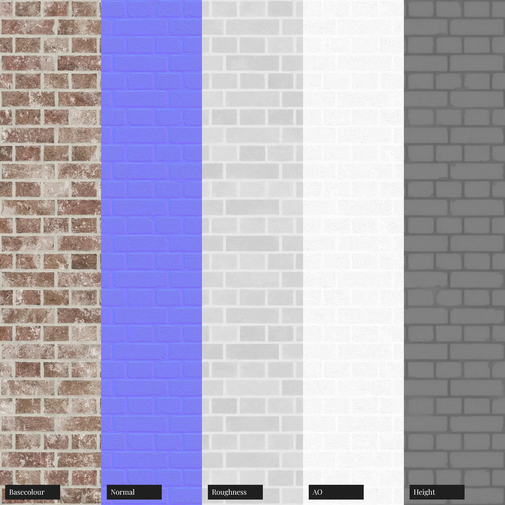 Rustic Manor English Bond Brick PBR Texture - Example Scene Visualization | Superellipse