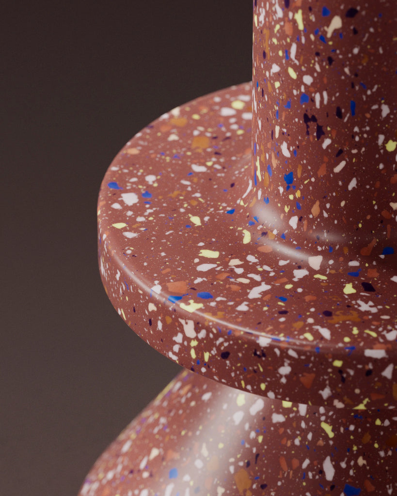 Colourful Red Terrazzo Plastic PBR Texture - Example Scene Visualization | Superellipse