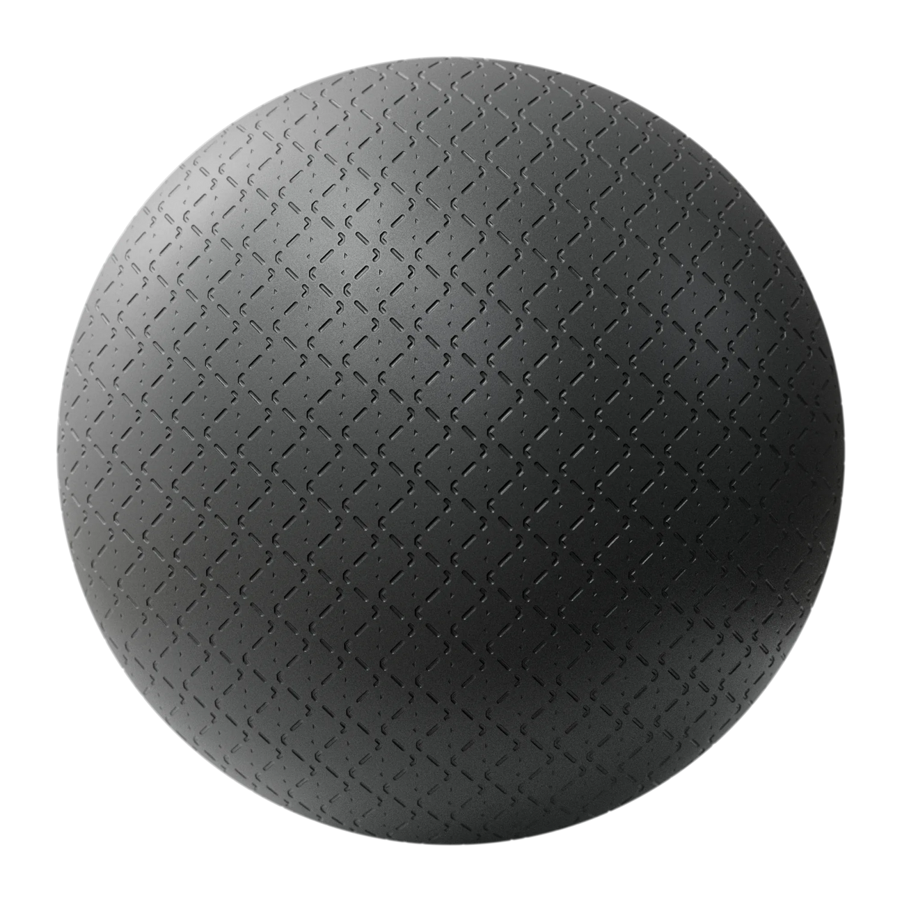 Dash Dot Wave Embossed Plastic PBR Texture - Sphere Swatch Preview | Superellipse