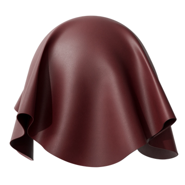 Aniline Top Grain Savannah Merlot Red PBR Texture - Sphere Swatch Preview | Superellipse