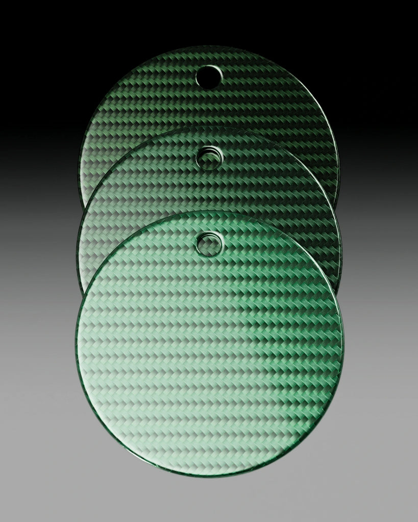 Carbon Fiber Twill Weave Emerald Green PBR Texture - Example Scene Visualization | Superellipse