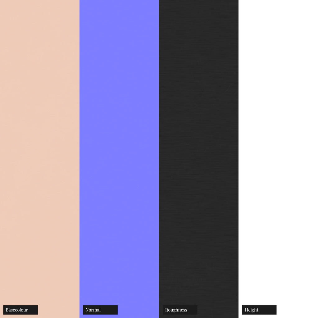 Fine Linear Brushed Copper Metal PBR Texture - Example Scene Visualization | Superellipse