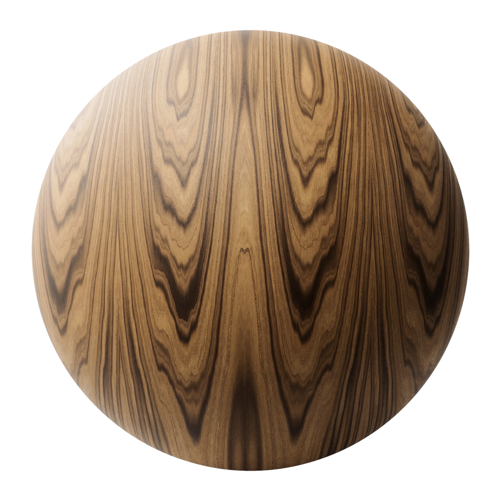 Teak Crown Cut Book Matched Veneer 02 PBR Texture - Sphere Swatch Preview | Superellipse