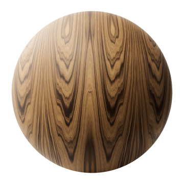 Teak Crown Cut Book Matched Veneer 02 PBR Texture - Sphere Swatch Preview | Superellipse