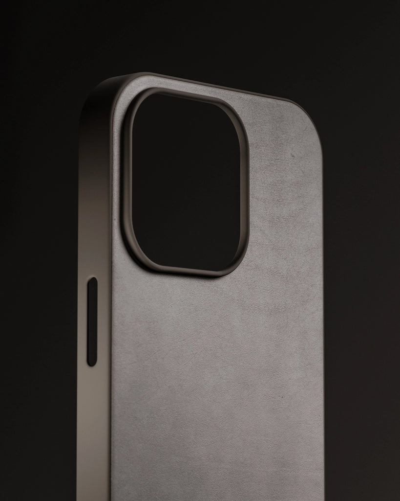 Semi Aniline Fine Grain Leather Basalt Grey PBR Texture - Example Scene Visualization | Superellipse