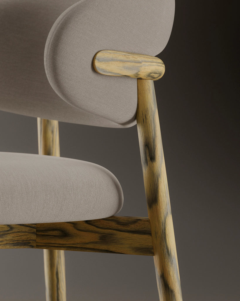 Sottsass Yellow Dyed Wood Veneer PBR Texture - Example Scene Visualization | Superellipse