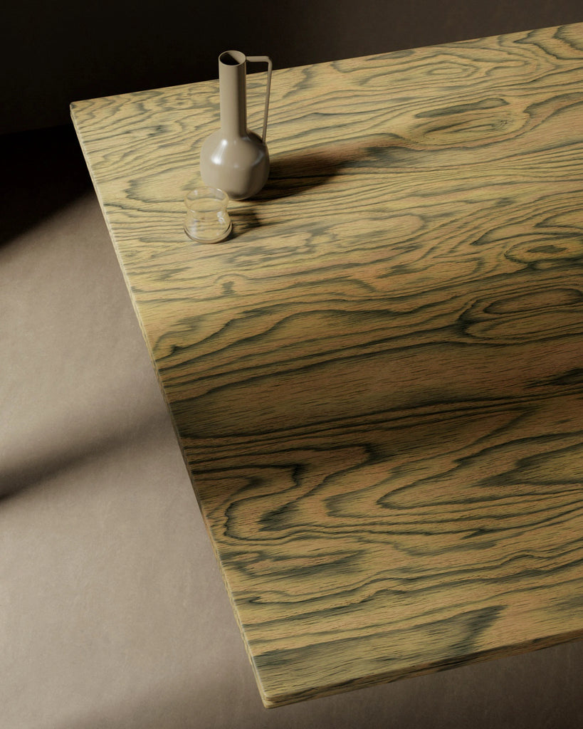 Sottsass Yellow Dyed Wood Veneer 02 PBR Texture - Example Scene Visualization | Superellipse