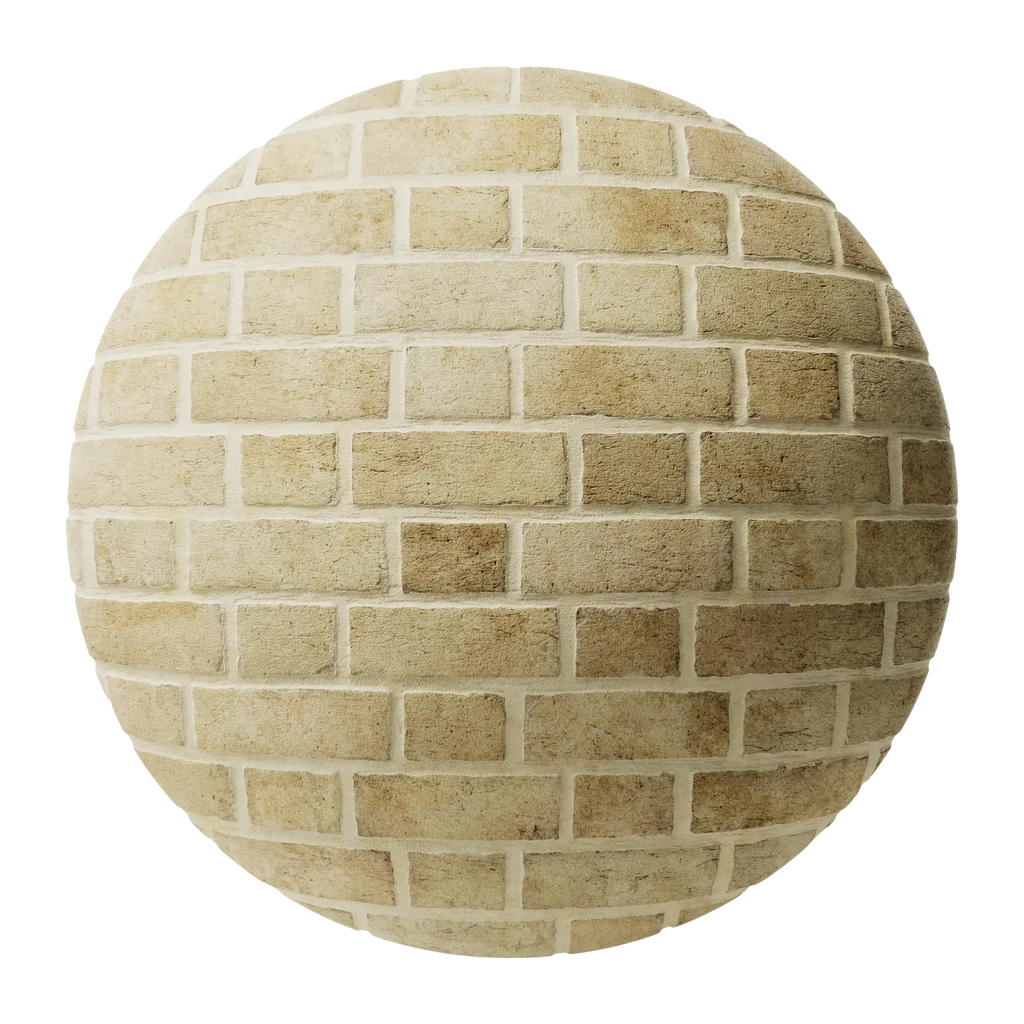 Victorian London Yellow Brick Flemish Bond PBR Texture - Sphere Swatch Preview | Superellipse