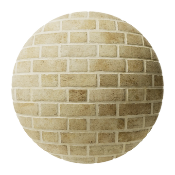 Victorian London Yellow Brick Flemish Bond PBR Texture - Sphere Swatch Preview | Superellipse