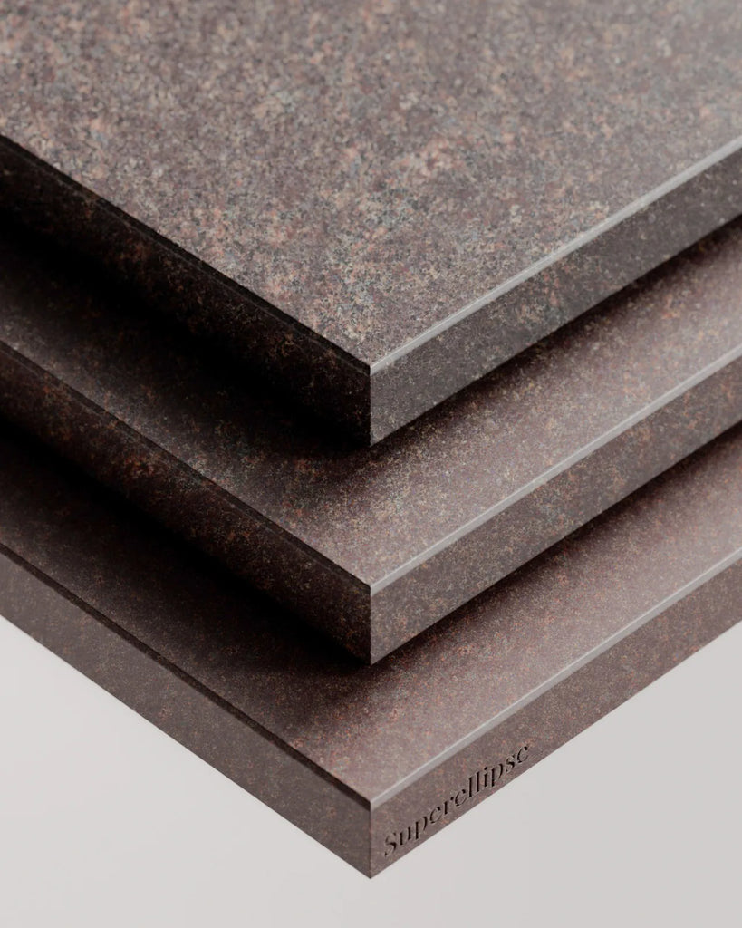 Rustic Autumn Red Honed Granite Slab PBR Texture - Example Scene Visualization | Superellipse