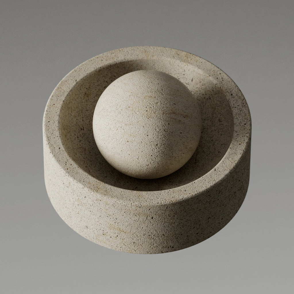 Moca Creme Fine Pit Limestone PBR Texture - Example Scene Visualization | Superellipse