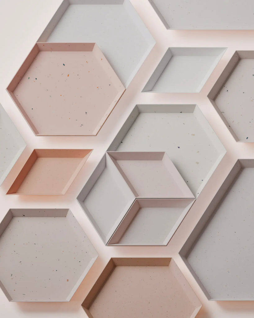 Daisy Pink Terrazzo Plastic Small PBR Texture - Example Scene Visualization | Superellipse