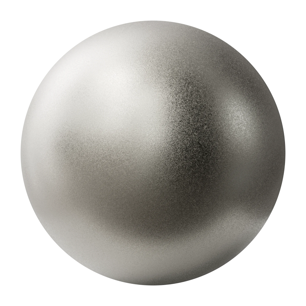 Sandblasted Platinum Metal PBR Texture - Sphere Swatch Preview | Superellipse