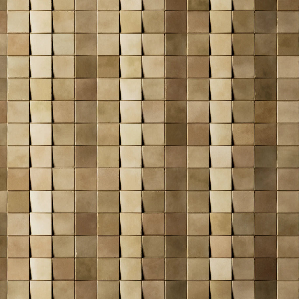 Oxidised Brass 3D Metal Panel PBR Texture - Example Scene Visualization | Superellipse