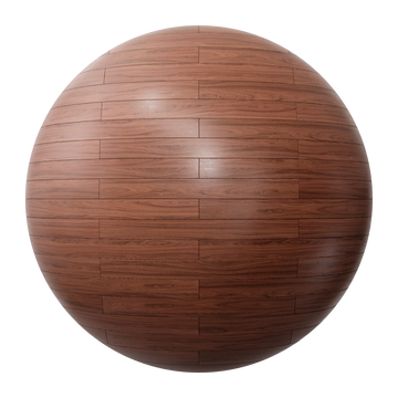 Red Mahogany Brick Bond Wood Floor PBR Texture - Sphere Swatch Preview | Superellipse