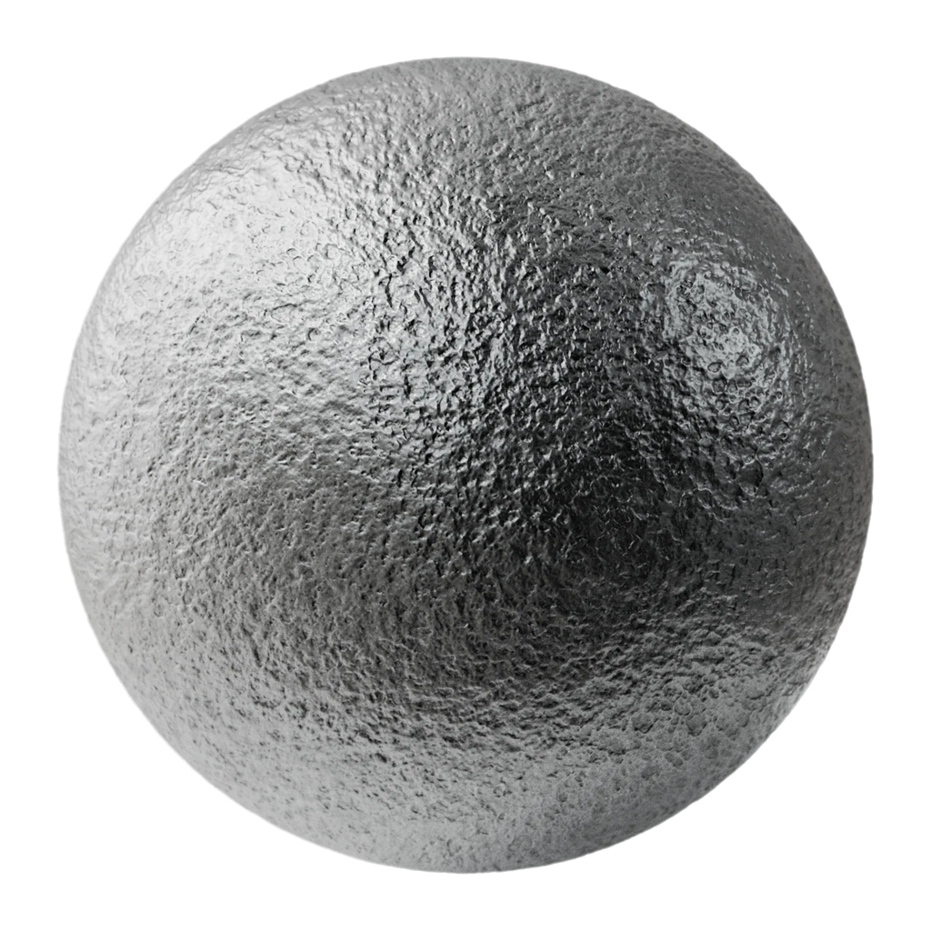 Sand Cast Aluminium PBR Texture - Sphere Swatch Preview | Superellipse