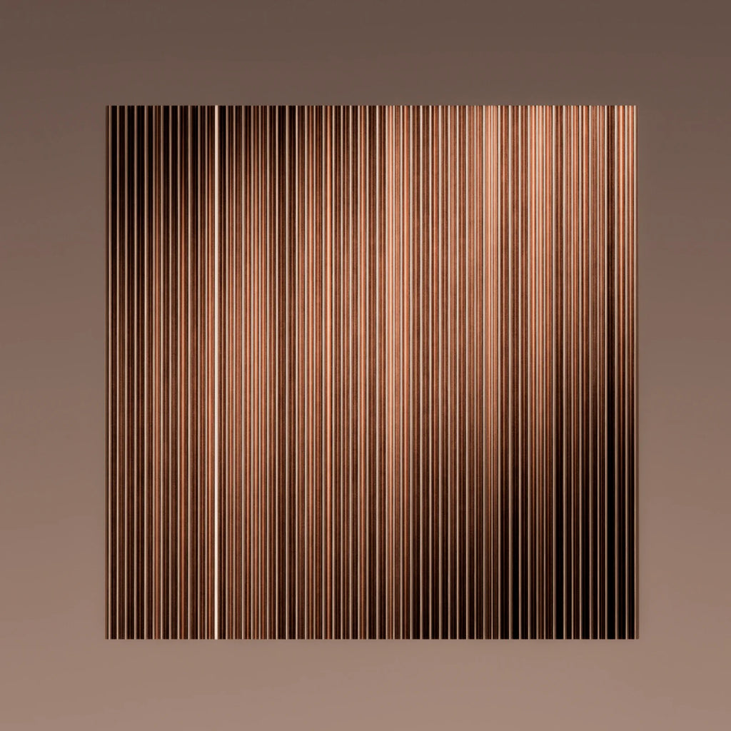 Ribbed Copper Metal 3D Panel PBR Texture - Example Scene Visualization | Superellipse