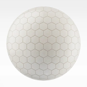 Zellige Ivory Hex Tile PBR Texture - Sphere Swatch Preview | Superellipse