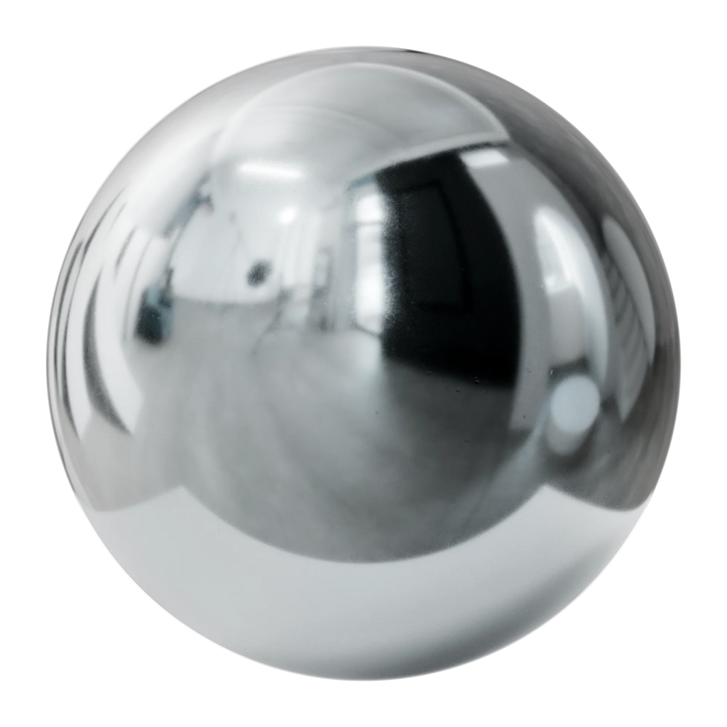 Polished As Cast Zinc Metal PBR Texture - Sphere Swatch Preview | Superellipse