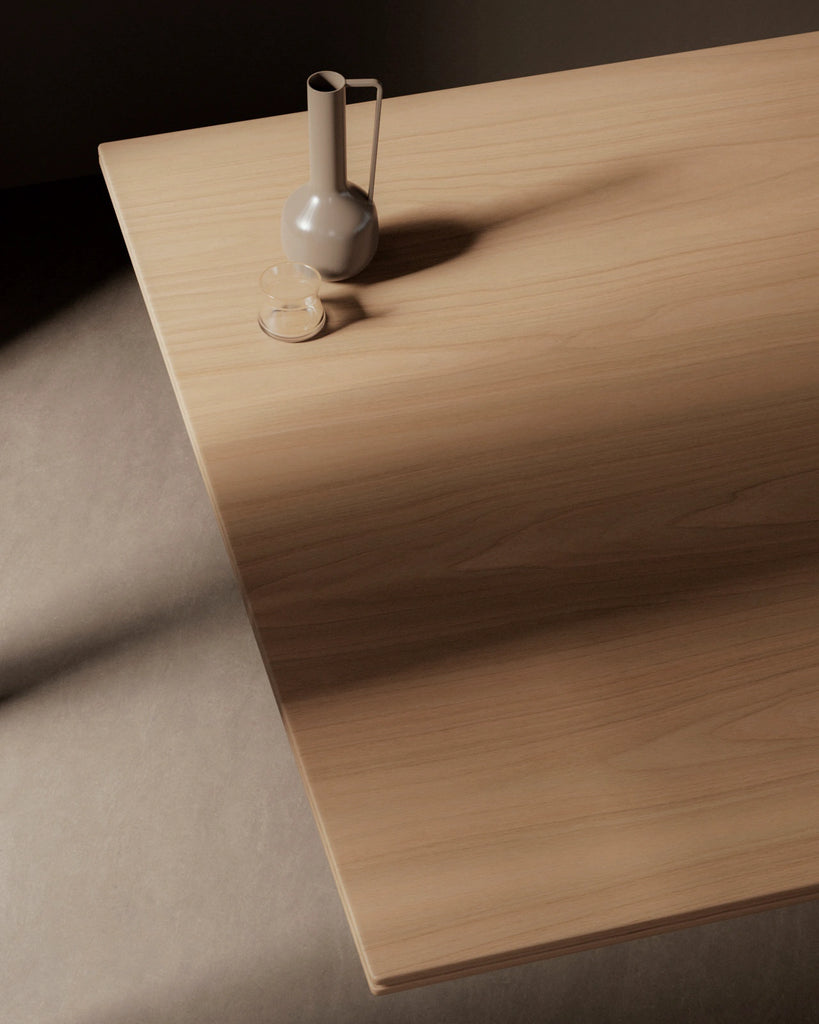 Red Oak Crown Cut Wood Veneer PBR Texture - Example Scene Visualization | Superellipse