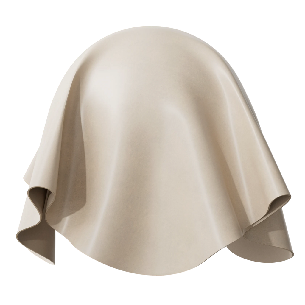 Beige Satin Nappa Lambskin Leather PBR Texture - Sphere Swatch Preview | Superellipse