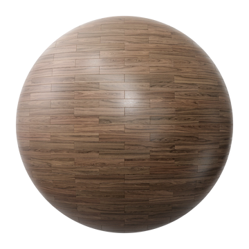 Natural Walnut Brick Bond Parquet Wood Floor PBR Texture - Sphere Swatch Preview | Superellipse