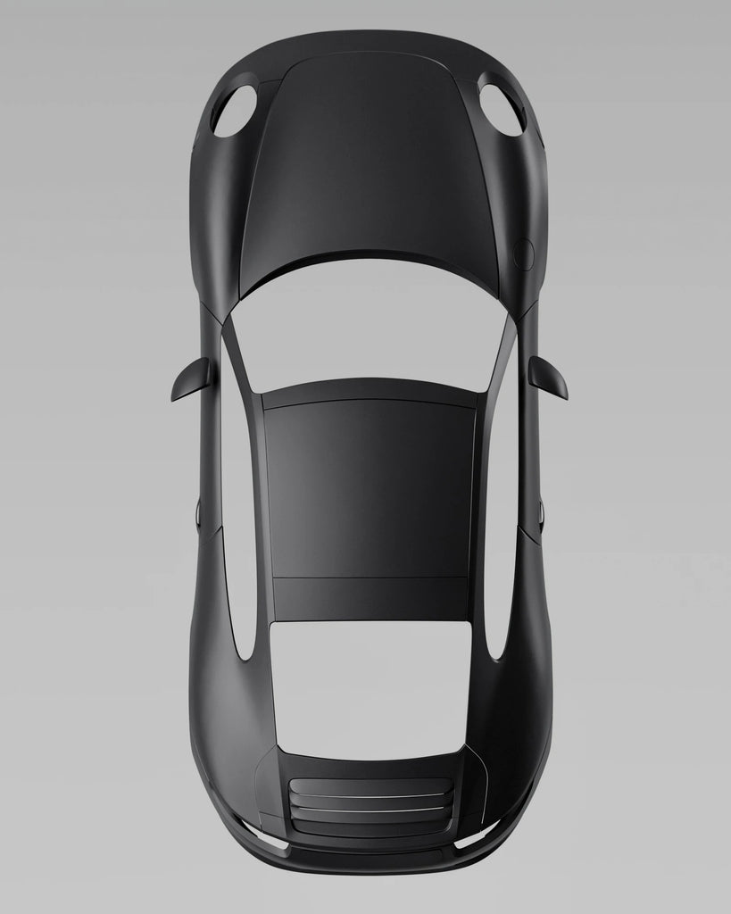 Onyx Black Metallic Satin Paint PBR Texture - Example Scene Visualization | Superellipse