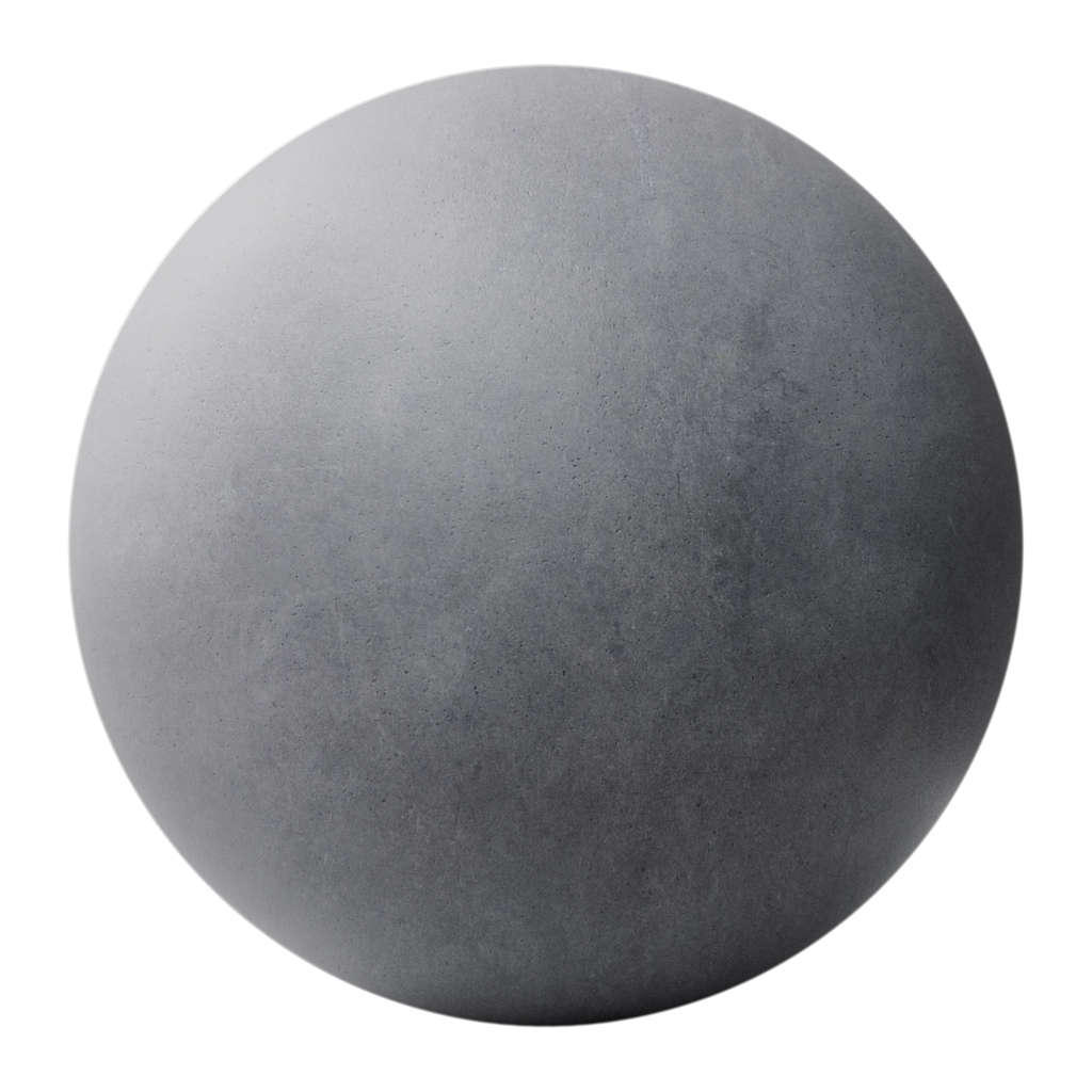 Anthracite Smooth Cast Concrete PBR Texture - Sphere Swatch Preview | Superellipse