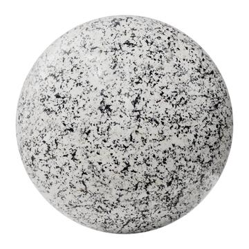 Blanco Perla Polished White Granite Slab PBR Texture - Sphere Swatch Preview | Superellipse