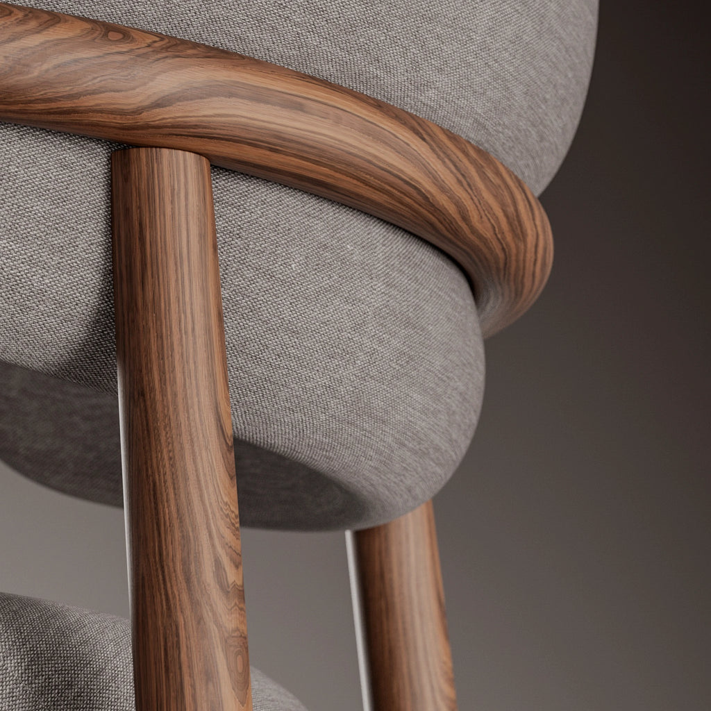 Palisander Book Matched Crown Cut Veneer Wood PBR Texture - Example Scene Visualization | Superellipse