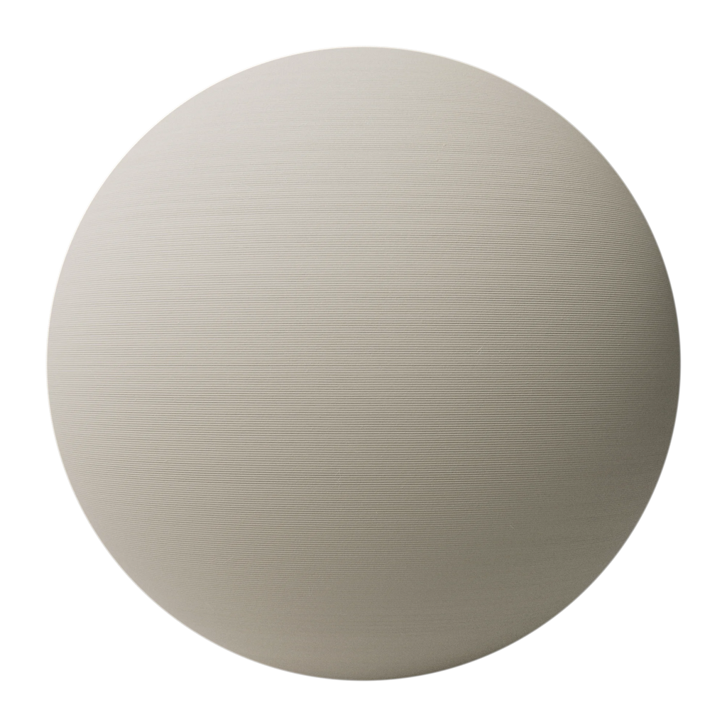 3D Printed Plastic Matte 0 6mm PBR Texture - Sphere Swatch Preview | Superellipse