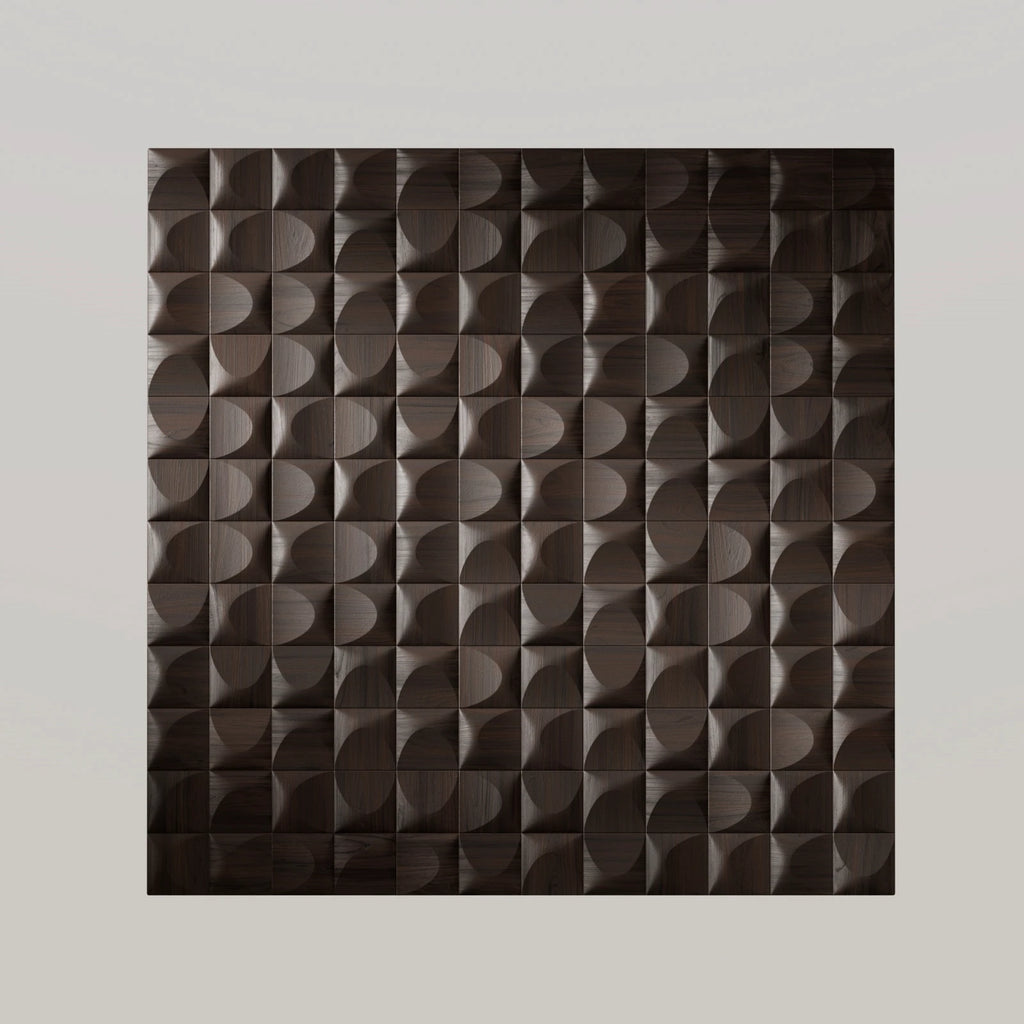 Arch Surface Walnut Wood Panel PBR Texture - Example Scene Visualization | Superellipse