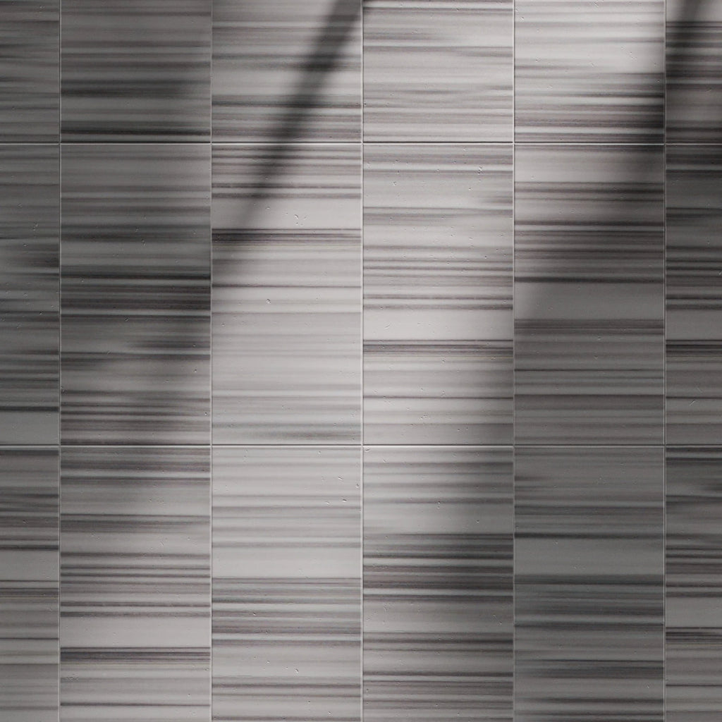 Striato Olimpico Honed Stacked Marble Tile PBR Texture - Example Scene Visualization | Superellipse