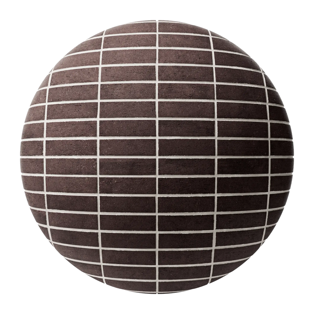 Remington Sandfaced Stack Bond Clay Brick PBR Texture - Sphere Swatch Preview | Superellipse