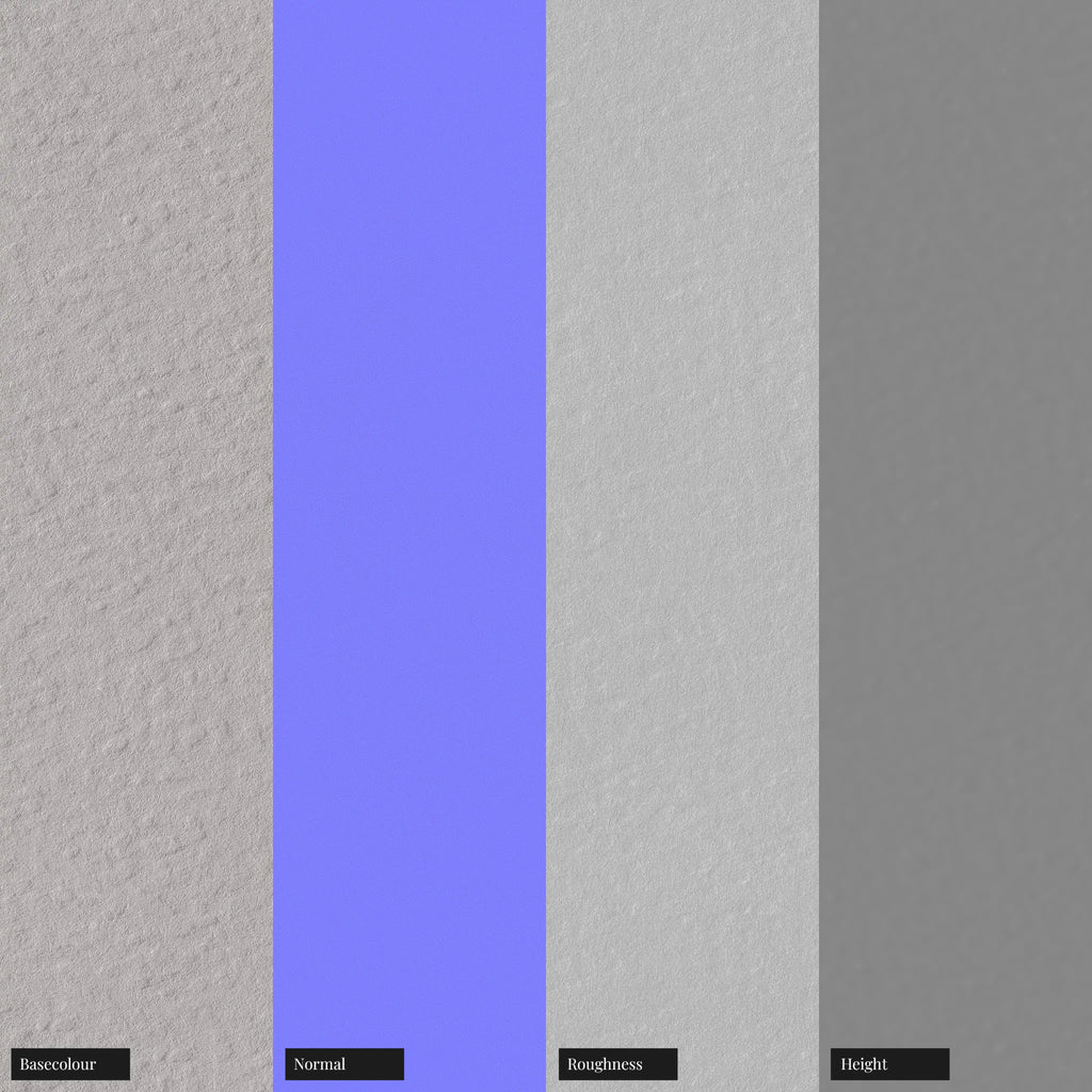 Embossed Smoke Grey Strathmore Paper PBR Texture - Example Scene Visualization | Superellipse